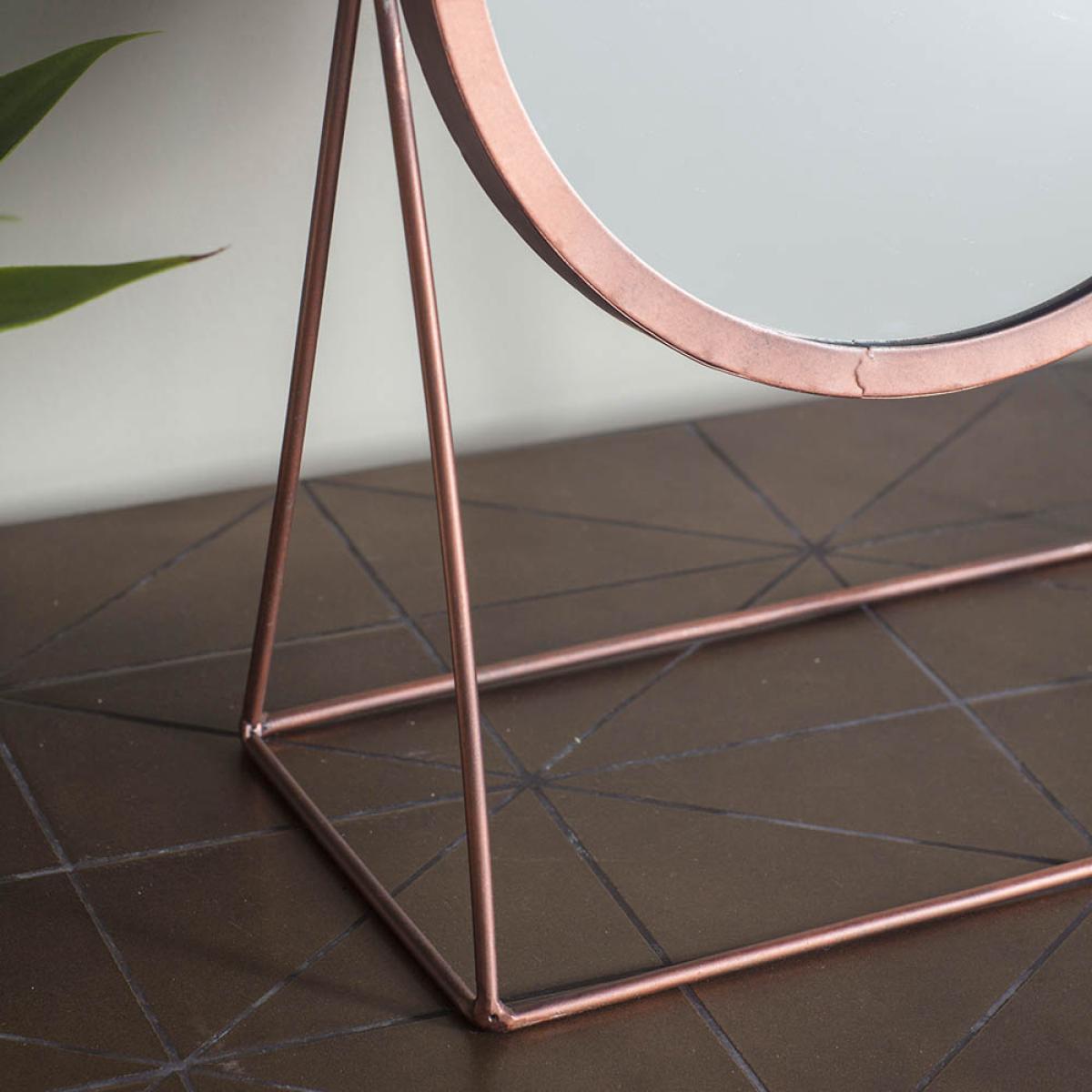 Halunda Small Round Table Top Mirror - Copper – image 3