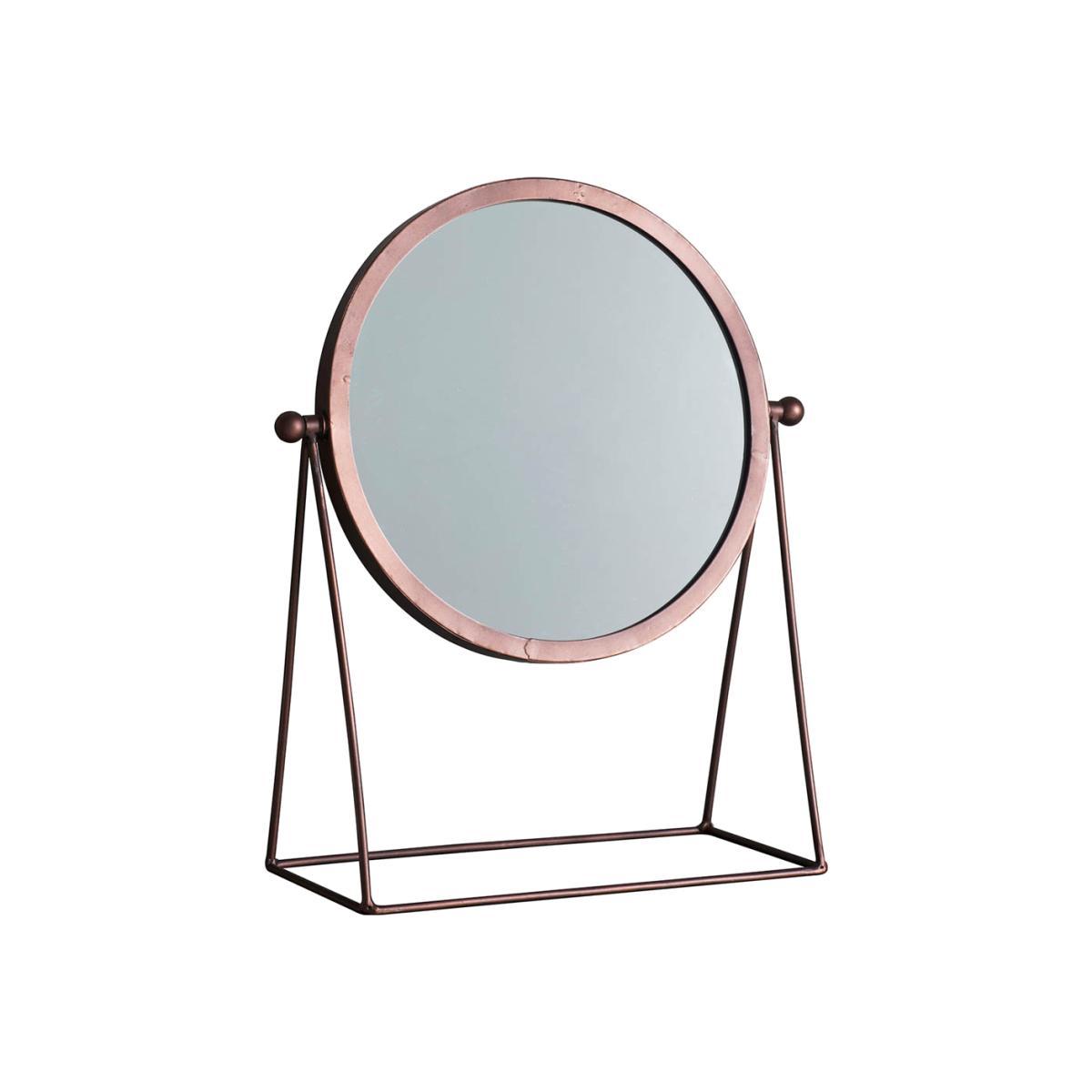 Halunda Small Round Table Top Mirror - Copper – image 1