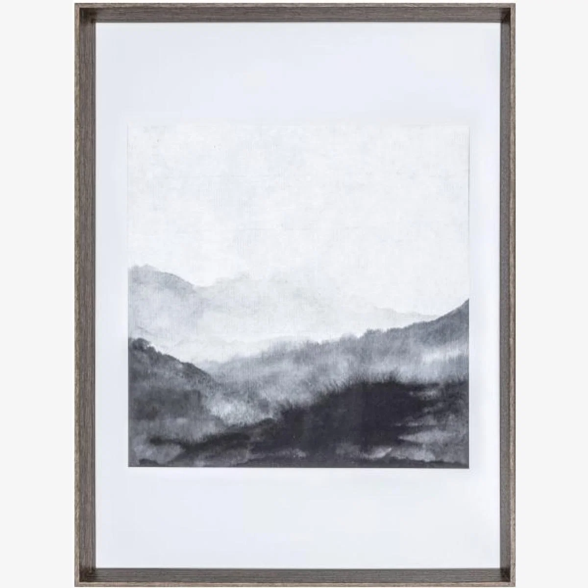 Dark 83.6cm x 63.6cm Valley Abstract Print Framed Art – image 1