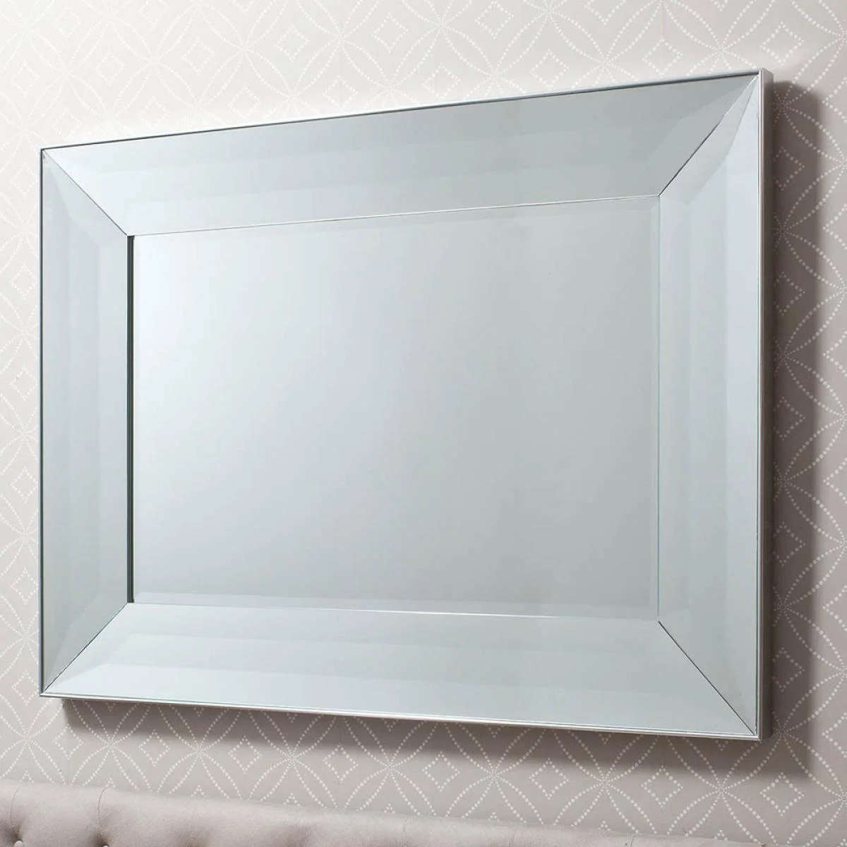 Skelmersdale Large Rectangle Wall Mirror - Silver – image 2
