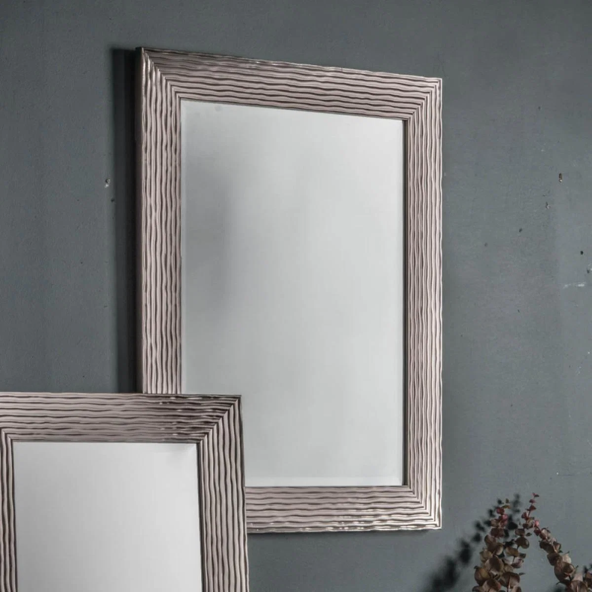 Ivybridge Medium Rectangle Wall Mirror - Silver – image 2