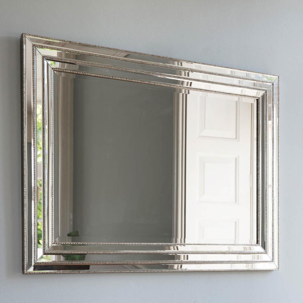 Bourne Large Rectangle Wall Mirror - Silver – image 2