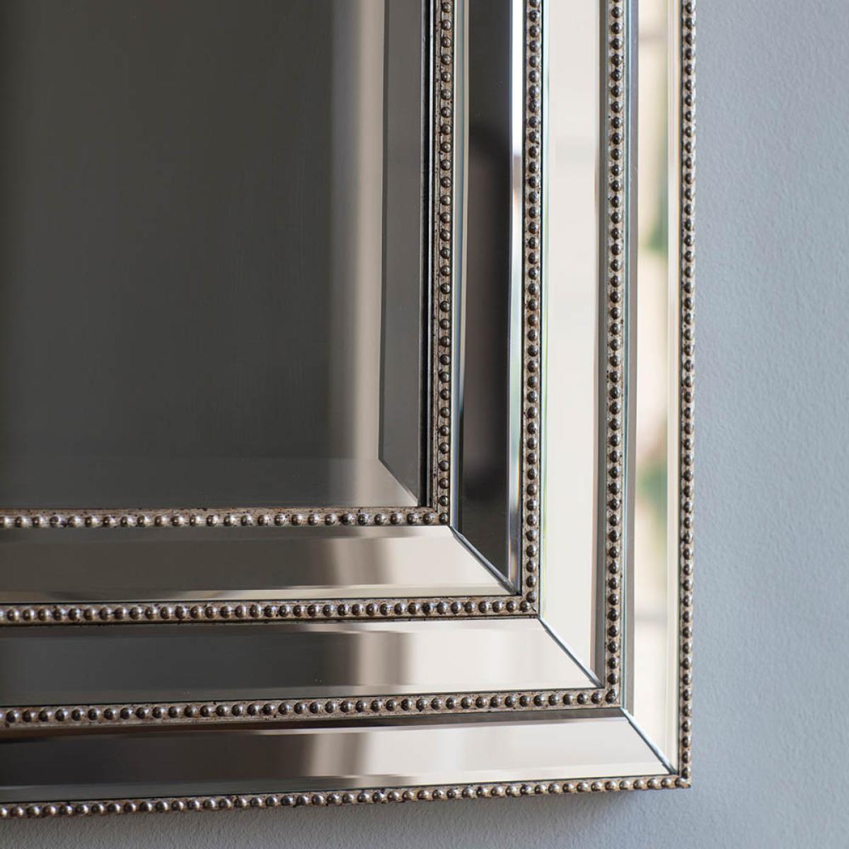 Bourne Large Rectangle Wall Mirror - Silver – image 3