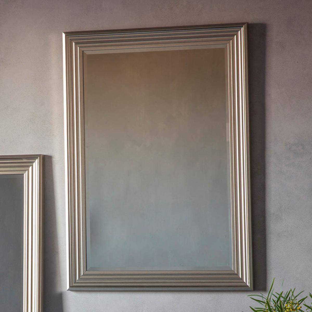 Morley Large Rectangle Wall Mirror - Silver – image 1
