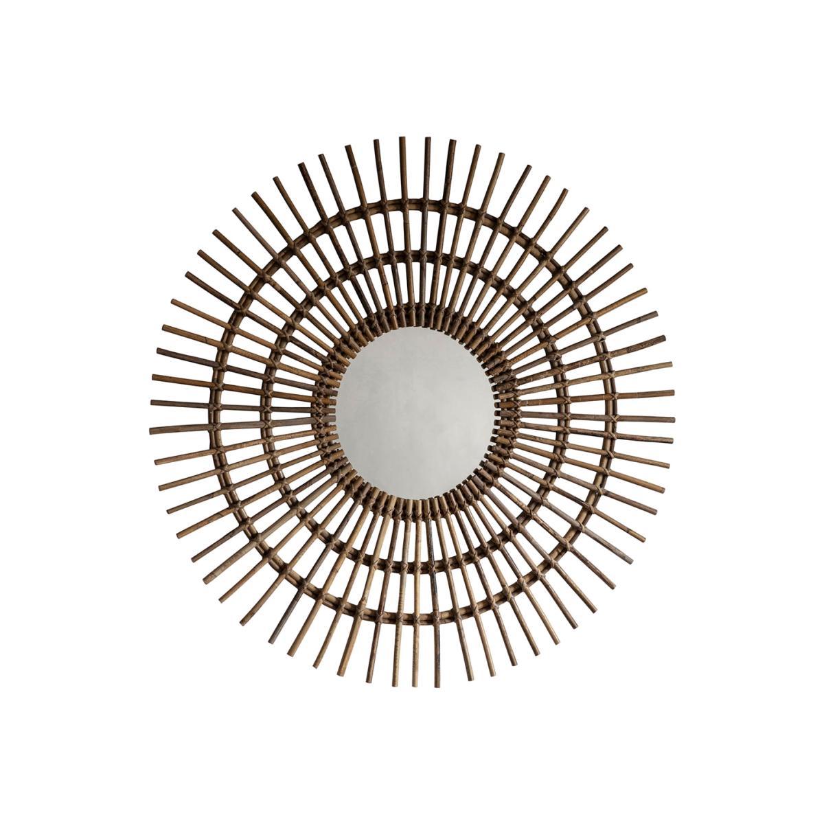 Sharmaine Medium Starburst Wall Mirror - Rattan – image 1