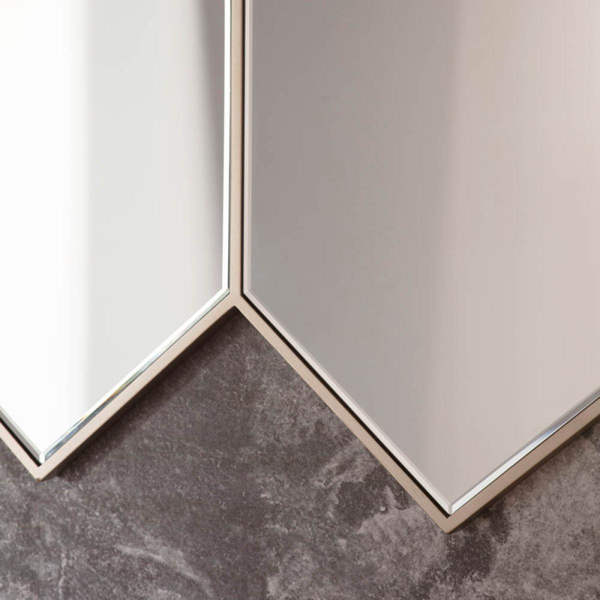 Bella Medium Irregular Wall Mirror - Silver – image 3