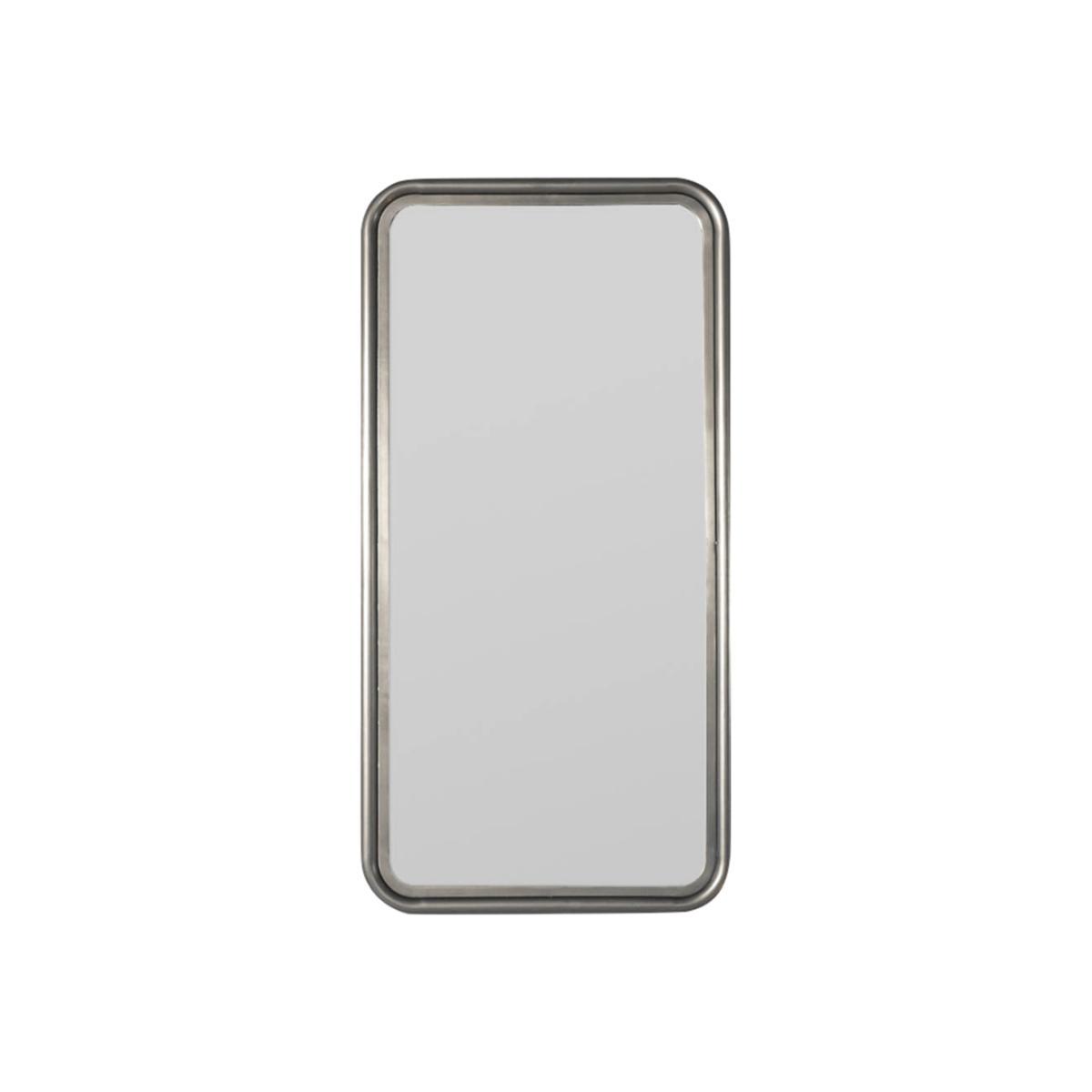 York Large Rounded Rectangle Wall Mirror - Silver – image 1