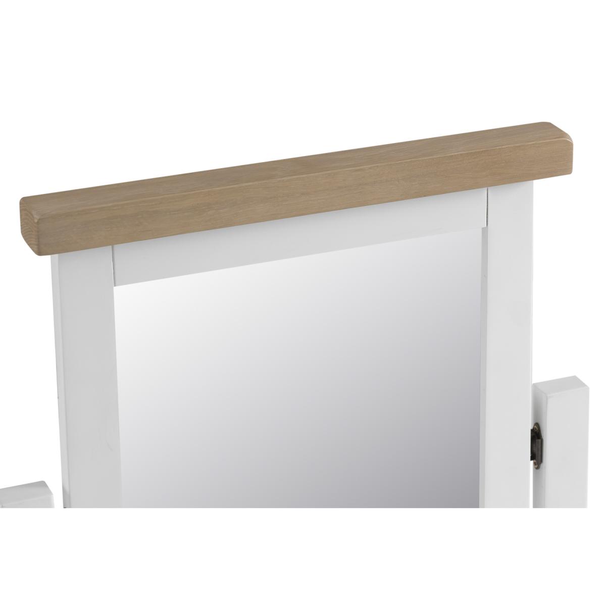 Terranostra Medium Square Dressing Table Mirror - White – image 3