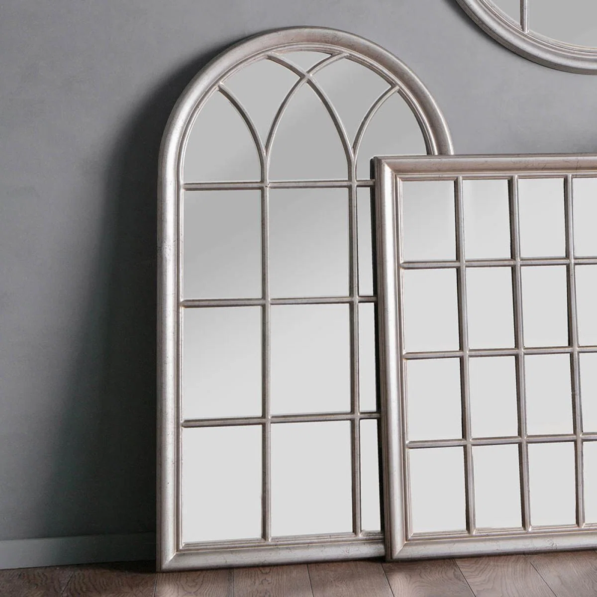 Azuma Medium Arched Wall Mirror - Silver – image 2
