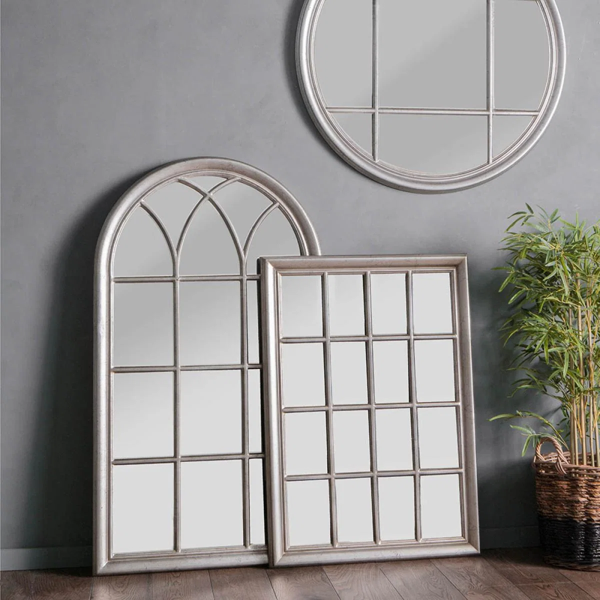 Azuma Medium Arched Wall Mirror - Silver – image 3
