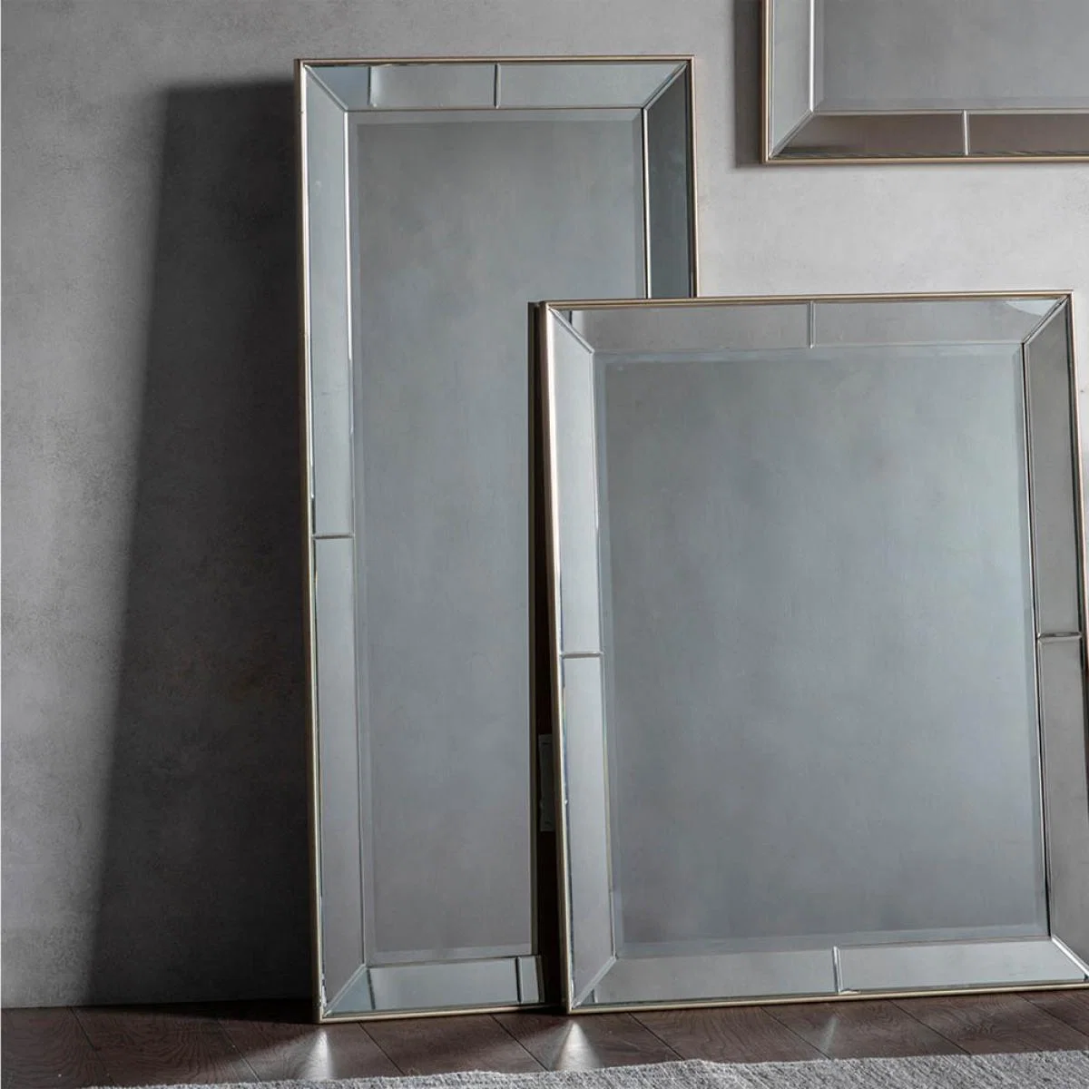 Keynsham Large Rectangle Full Length Mirror - Silver – image 3
