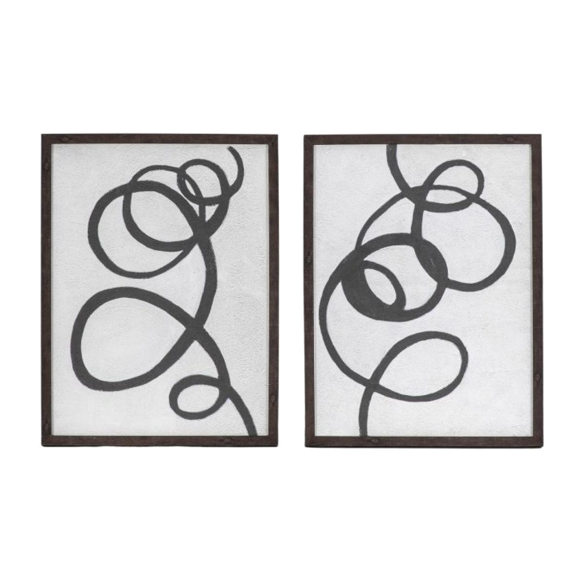 Ink Whirl Framed Art Set of 2 – image 1