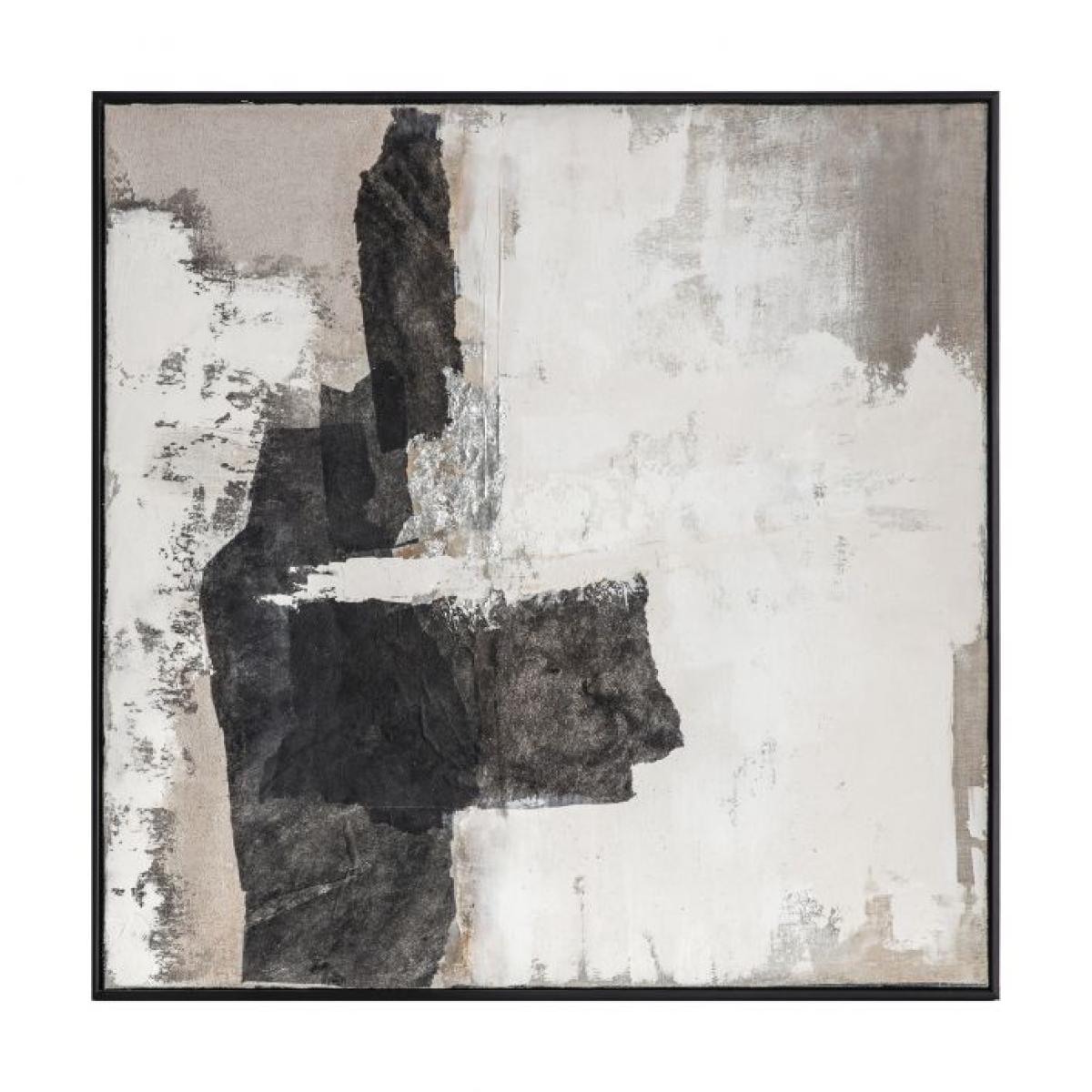 Rocks 80cm x 80cm Point Abstract Framed Canvas – image 2