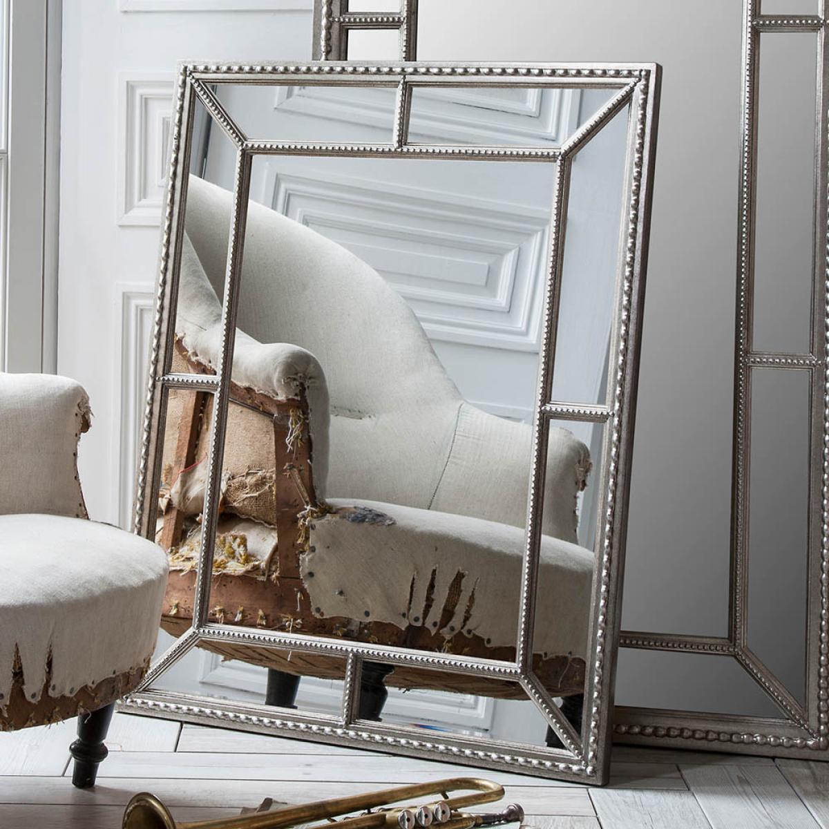 Brixham Medium Rectangle Wall Mirror - Silver – image 2