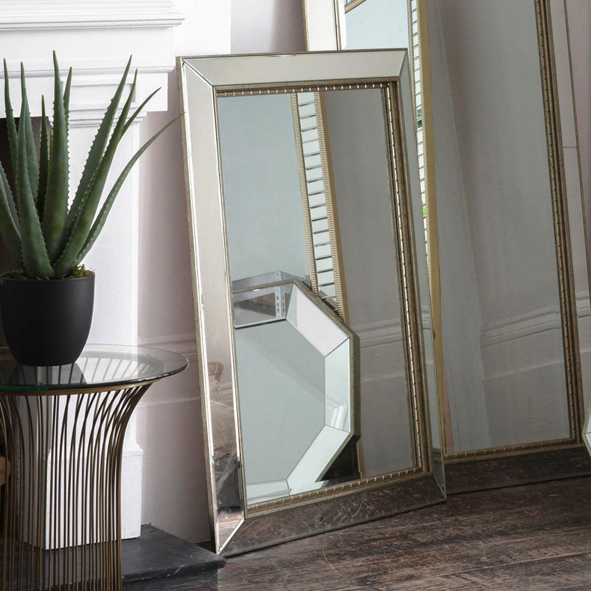 Wooler Large Rectangle Wall Mirror - Silver – image 2