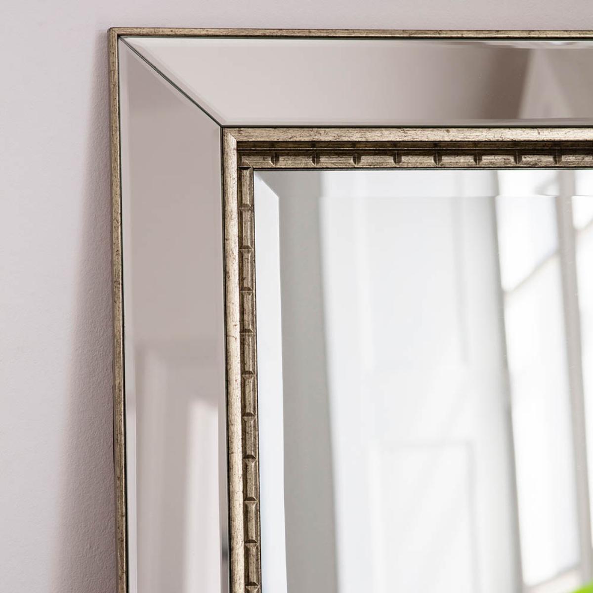 Wooler Large Rectangle Wall Mirror - Silver – image 3