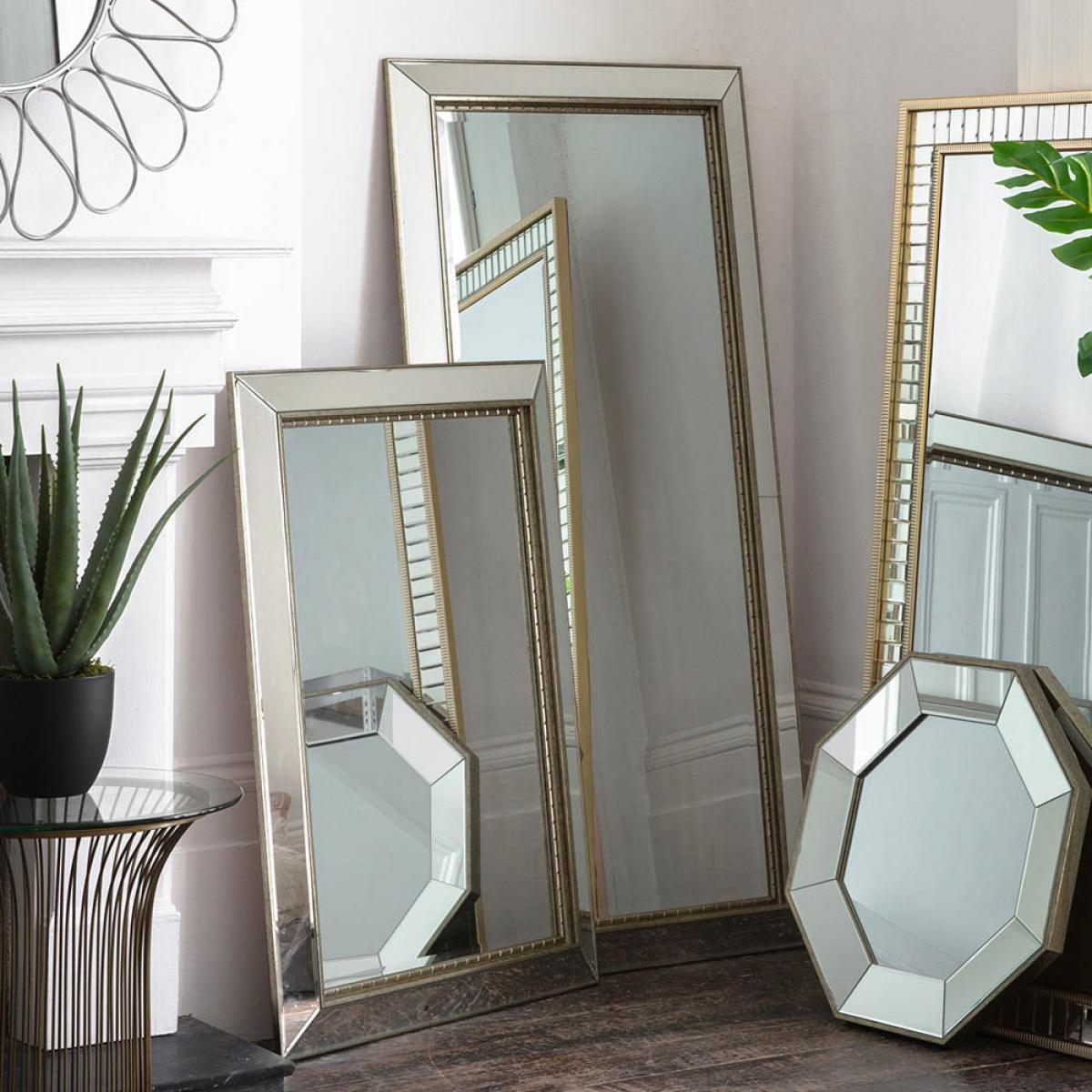 Wooler Large Rectangle Wall Mirror - Silver – image 4