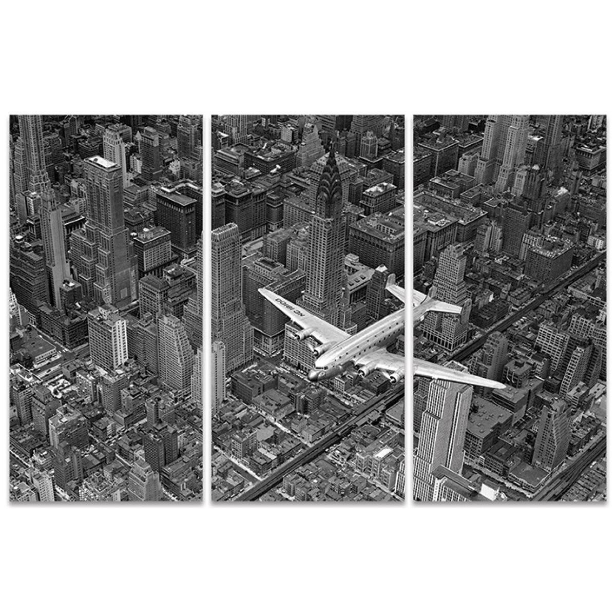 DC-4 Over Manhattan 100 x 150cm Canvas Wall Art