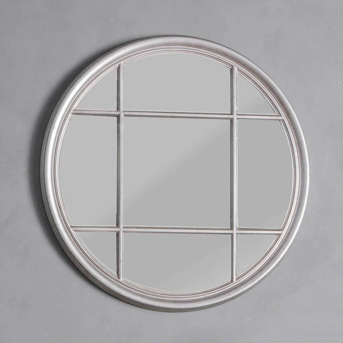 Rupert Medium Round Wall Mirror - Silver – image 2