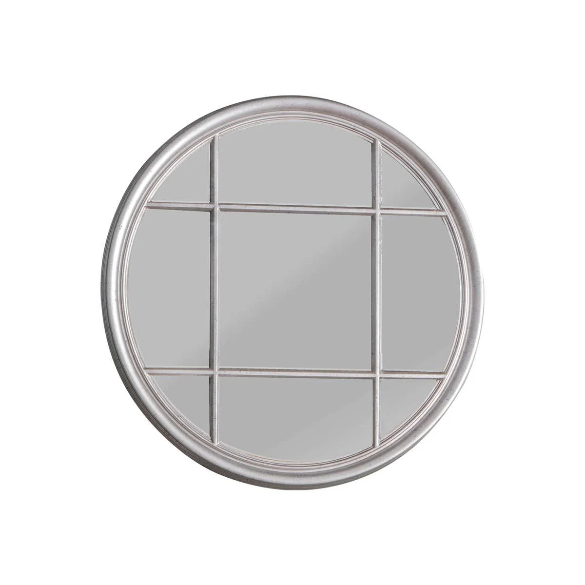 Rupert Medium Round Wall Mirror - Silver – image 1