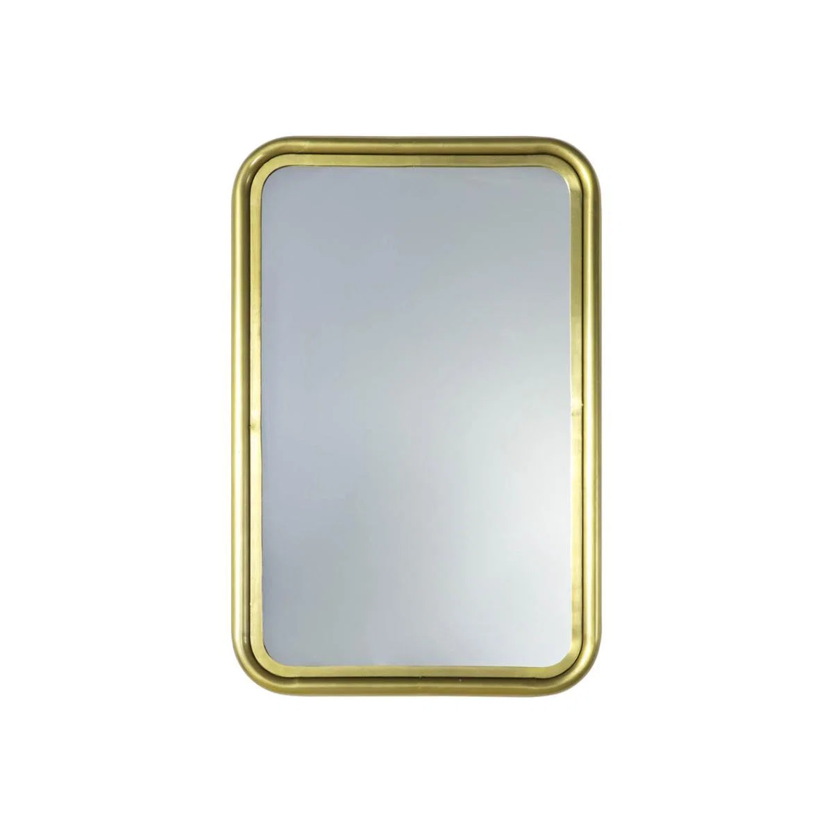 York 92cm Medium Rounded Rectangle Wall Mirror - Brass – image 1