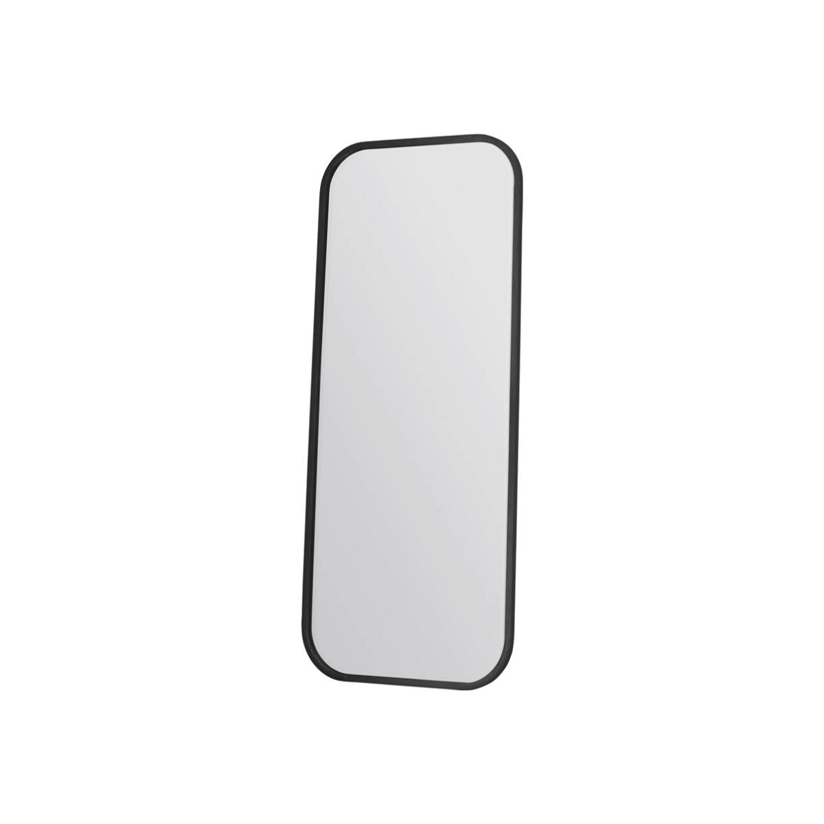 Fern Medium Rounded Rectangle Leaner Mirror - Black – image 1