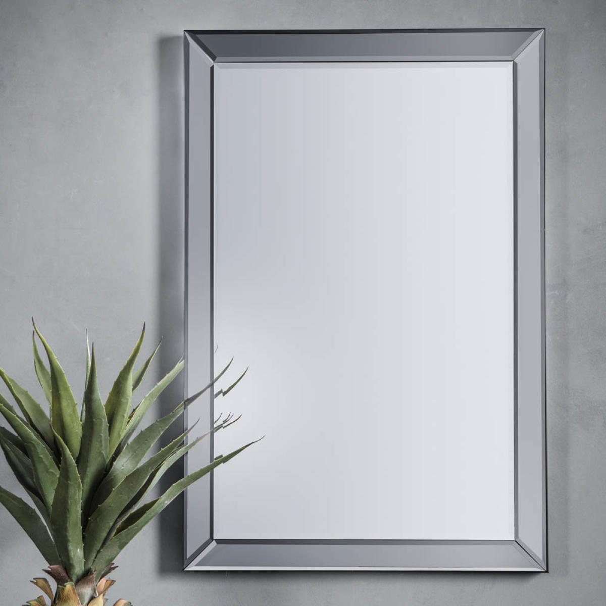 Layla Medium Rectangle Wall Mirror - Grey – image 3