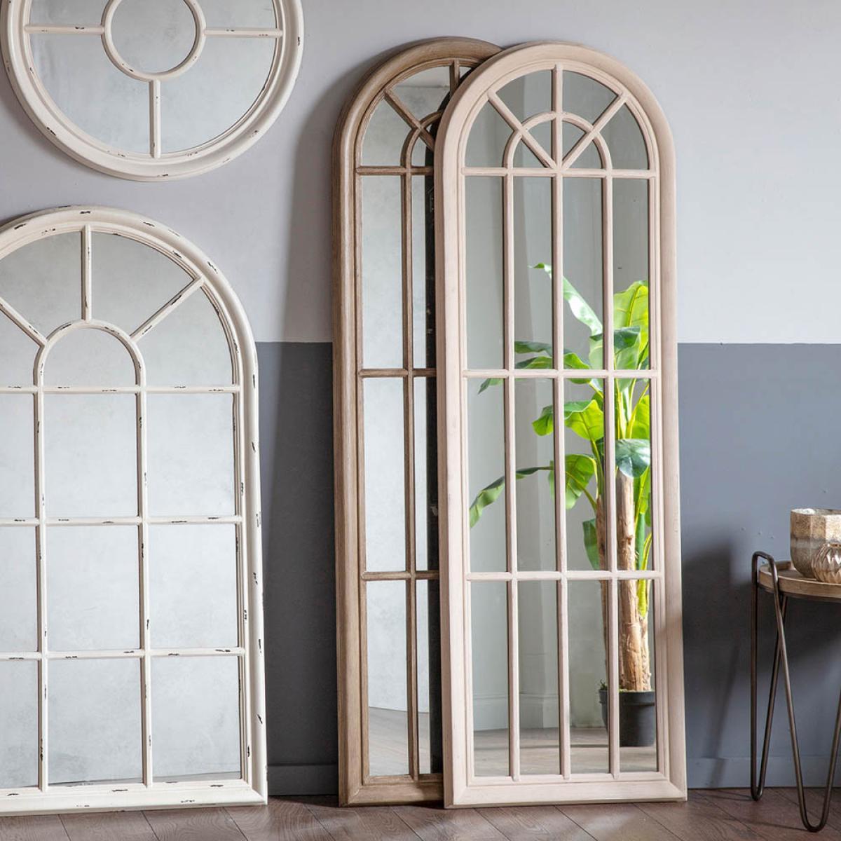 Curtis Extra Large Arched Wall Mirror - White – image 1