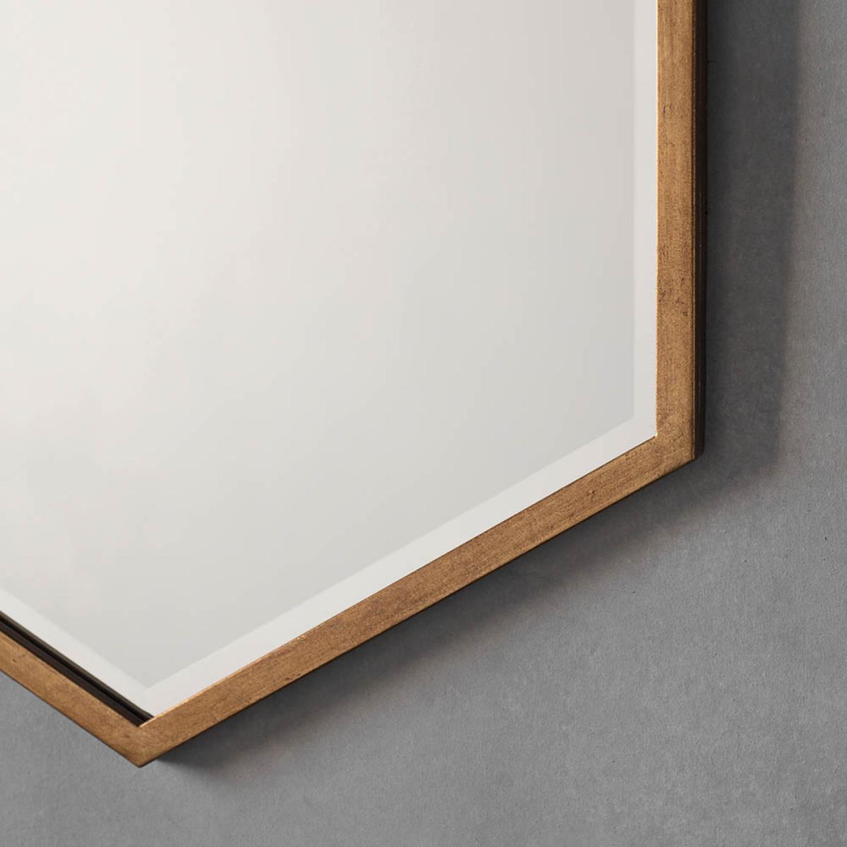 Northwich Medium Hexagon Wall Mirror - Gold – image 2