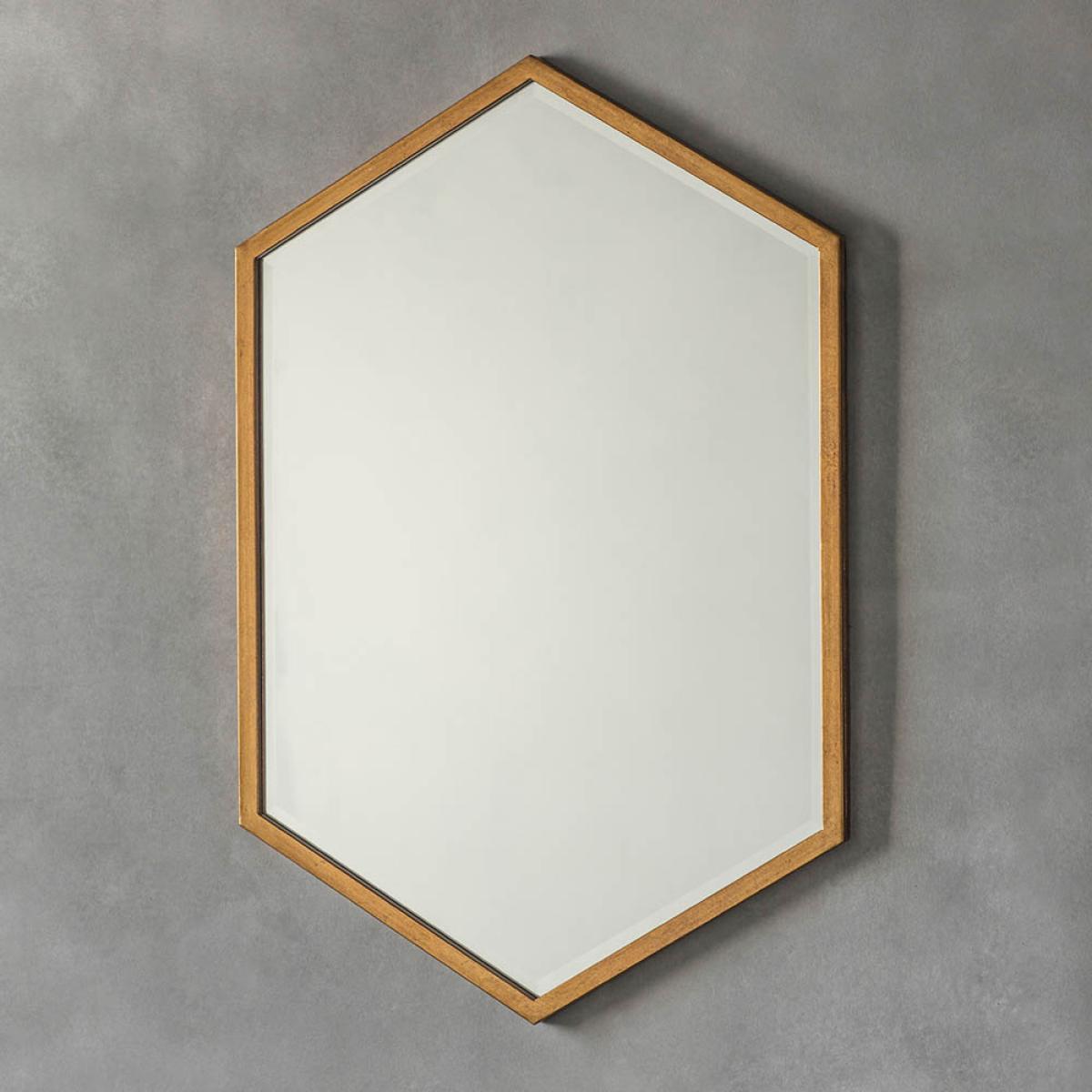 Northwich Medium Hexagon Wall Mirror - Gold – image 3