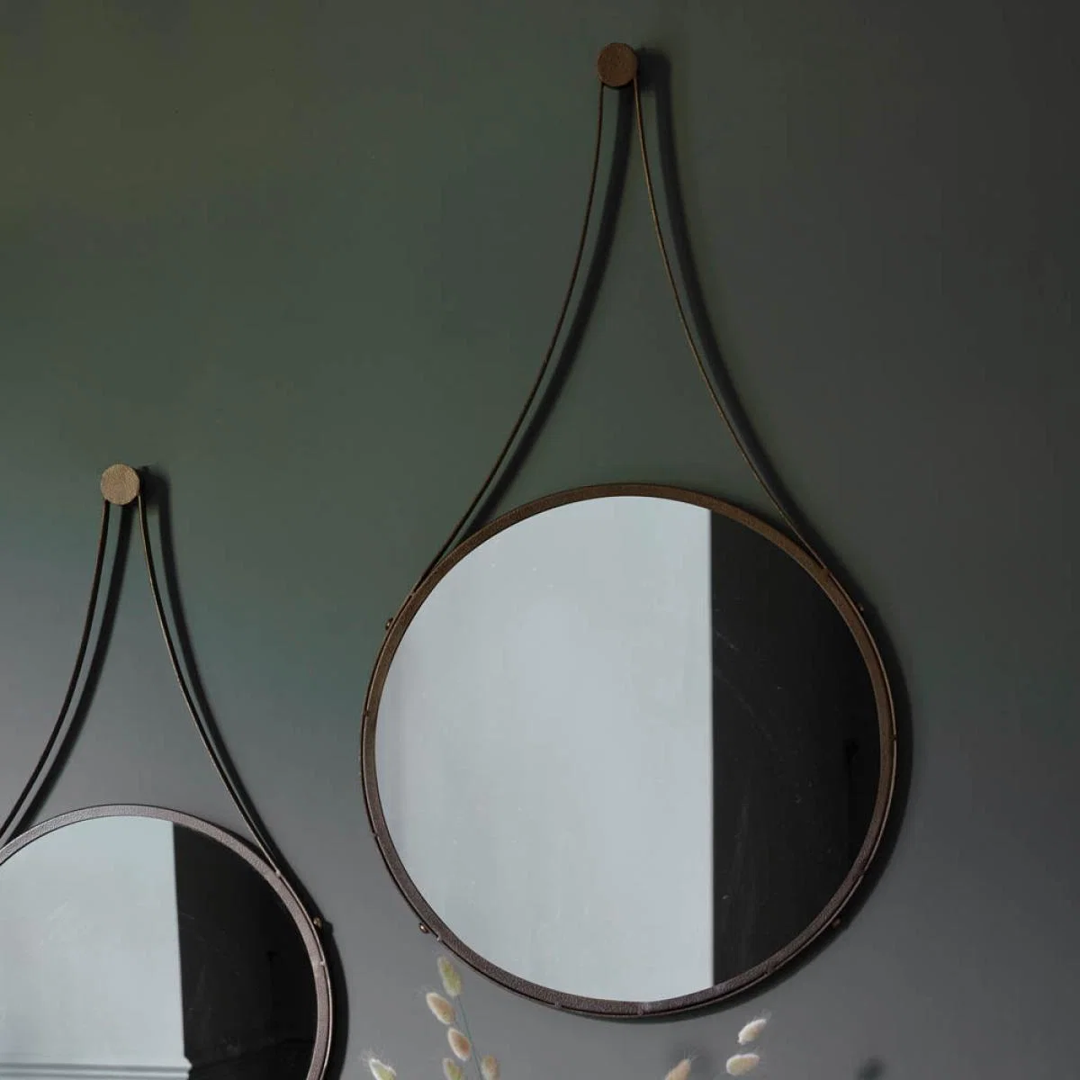 Isela 91cm Medium Round Wall Mirror - Bronze – image 2