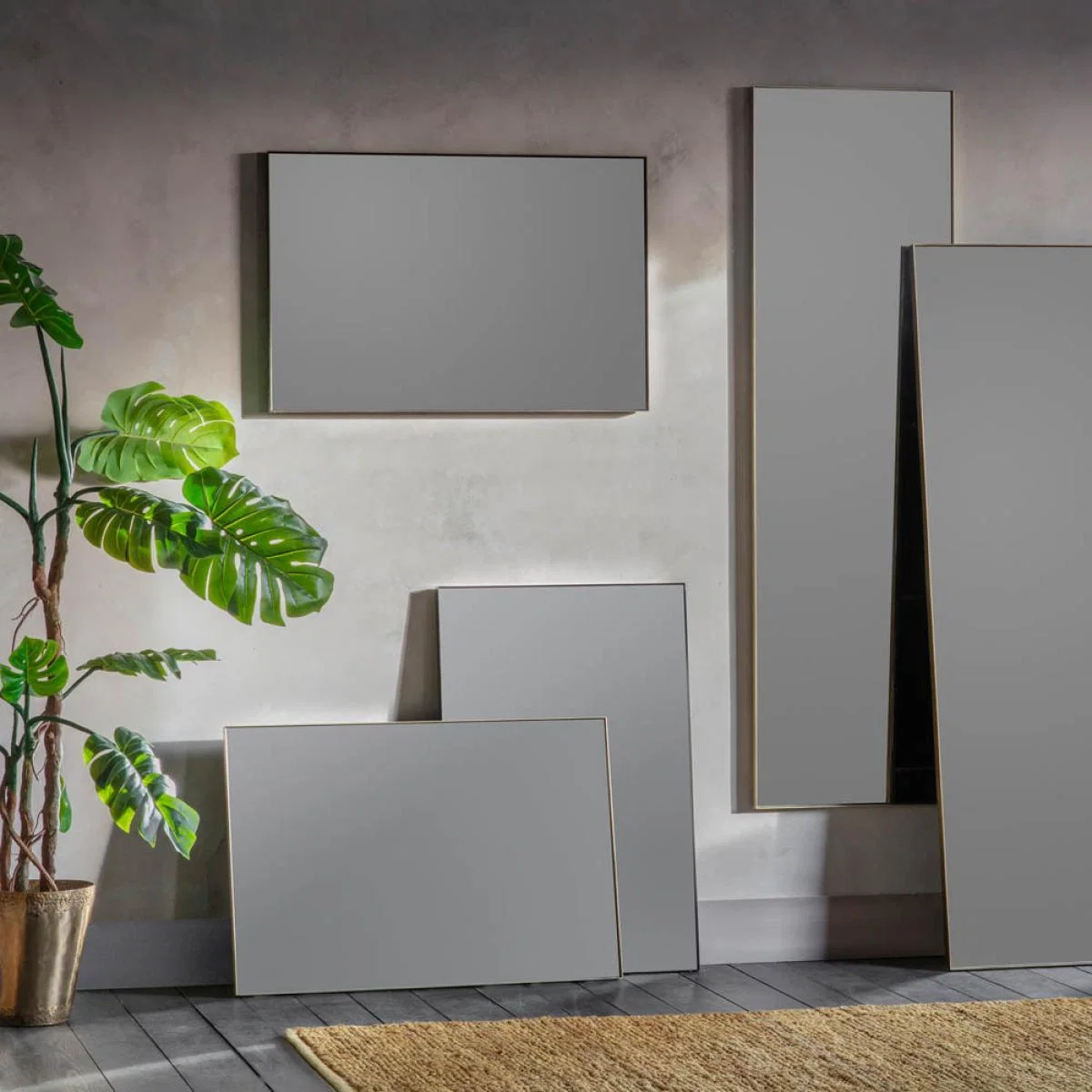 Rye Medium Rectangle Wall Mirror - Champagne – image 3