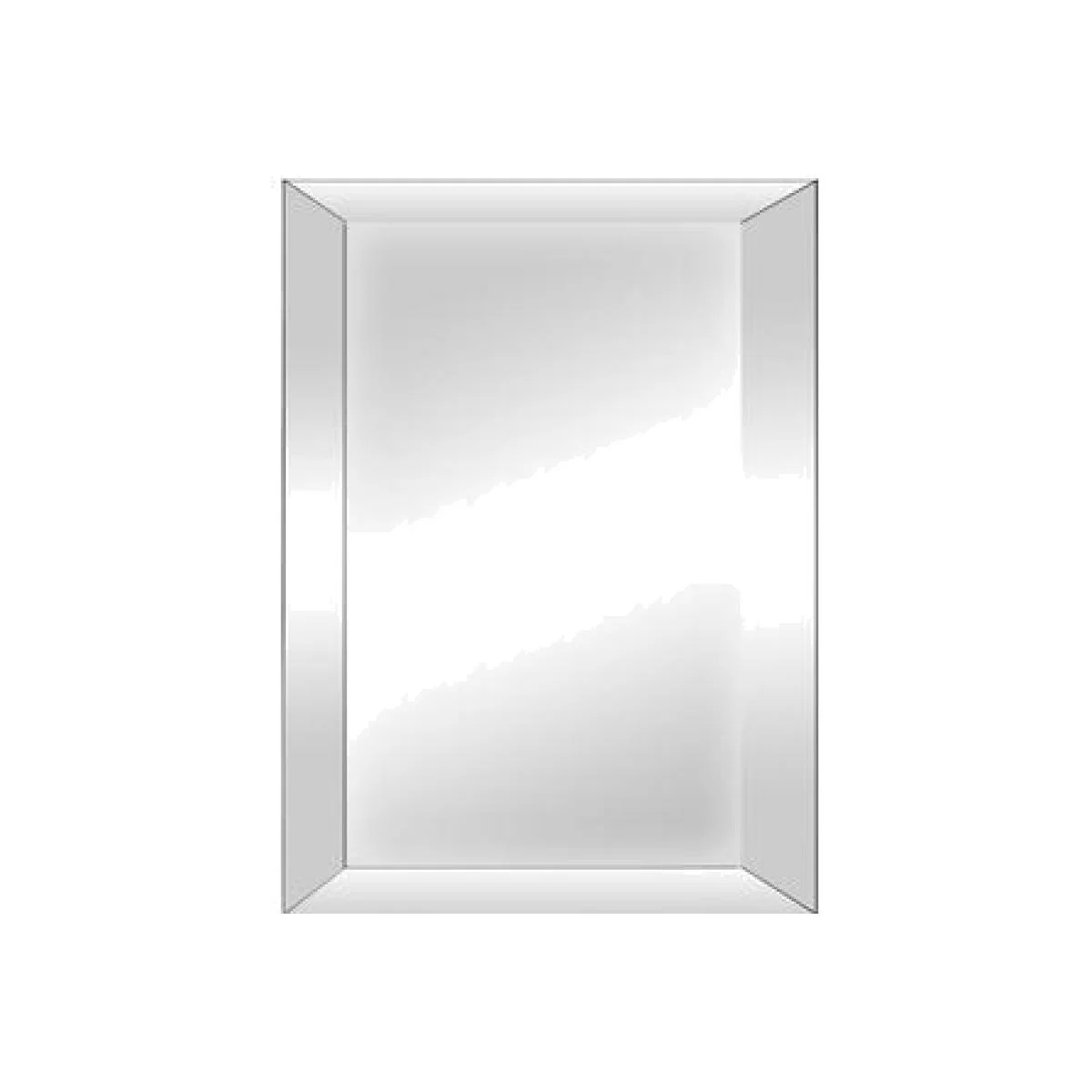 Piatto Medium Rectangle Wall Mirror - Grey