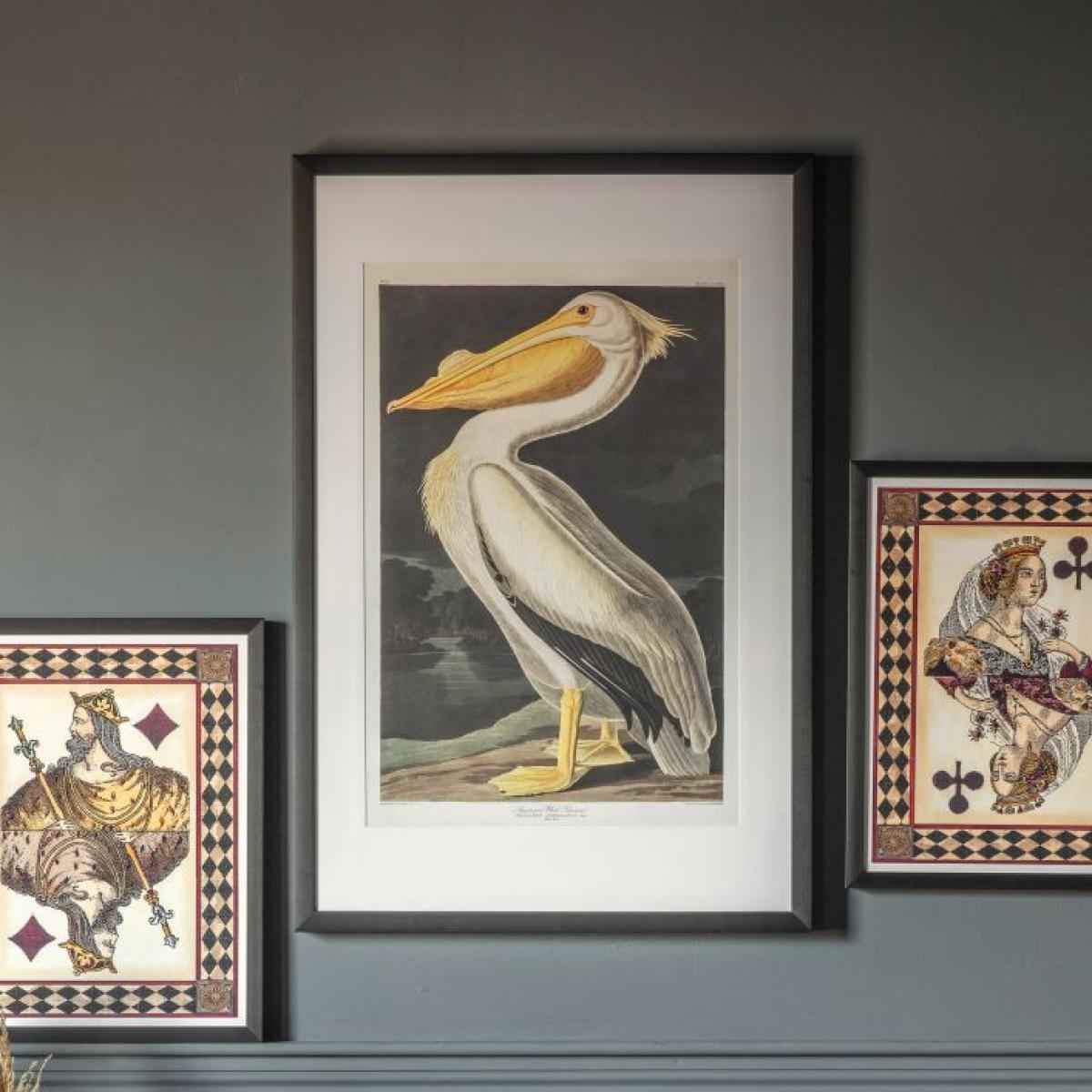 Inquisitive 91cm x 61cm Pelican Framed Art – image 1