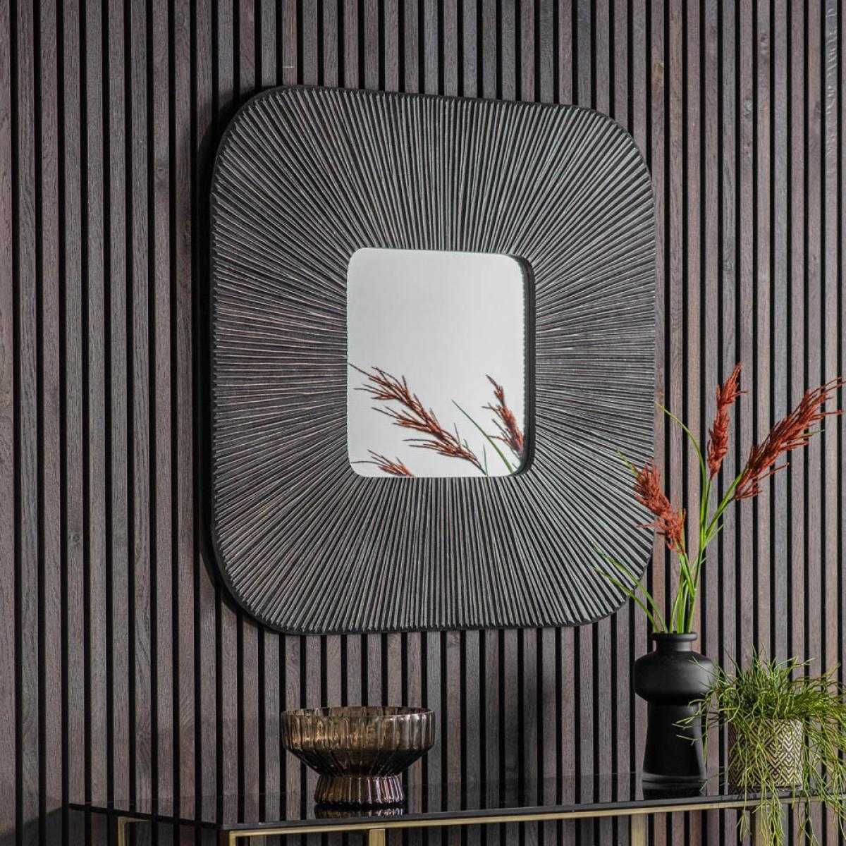 Thame Medium Square Wall Mirror - Grey – image 1