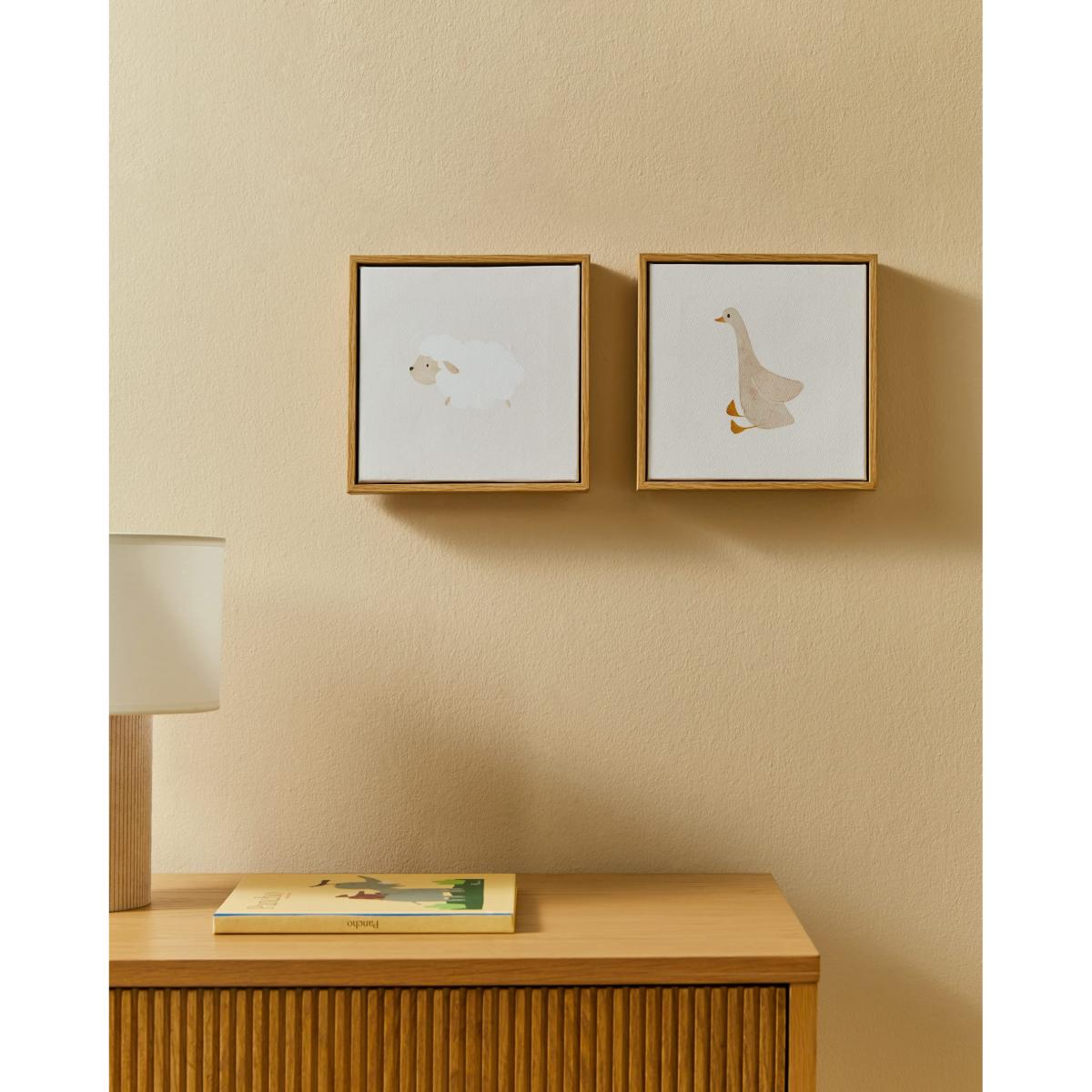 Milu picture of a beige goose, 20 x 20 cm – image 4