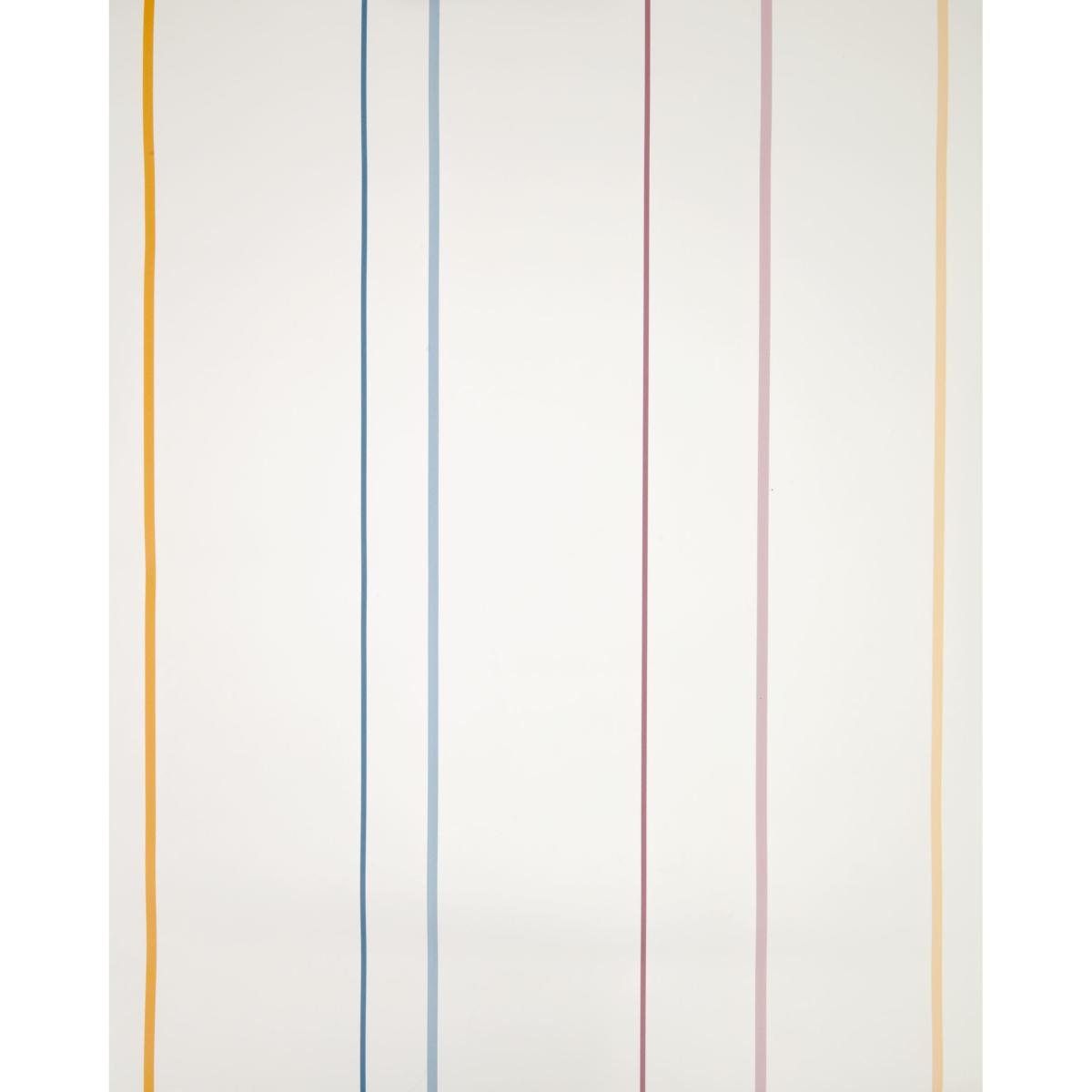 Nahilin white wallpaper with multicolour stripe print, 10 x 0.53 m, FSC MIX Credit – image 2