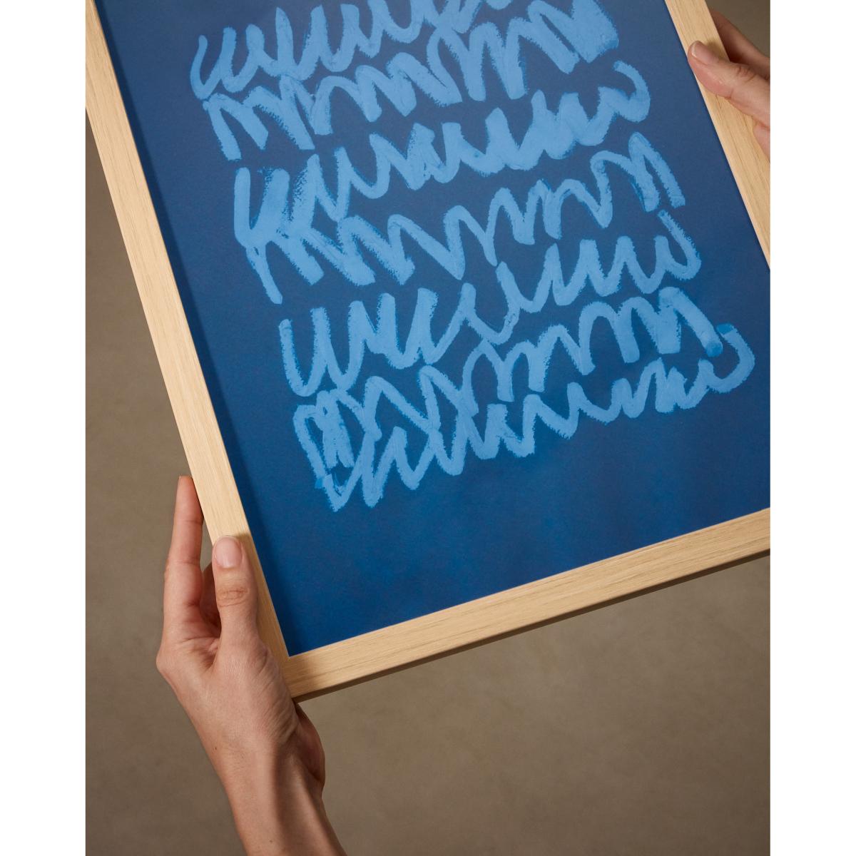 Tsuki print on blue paper, 29.8 x 39.8 cm – image 4