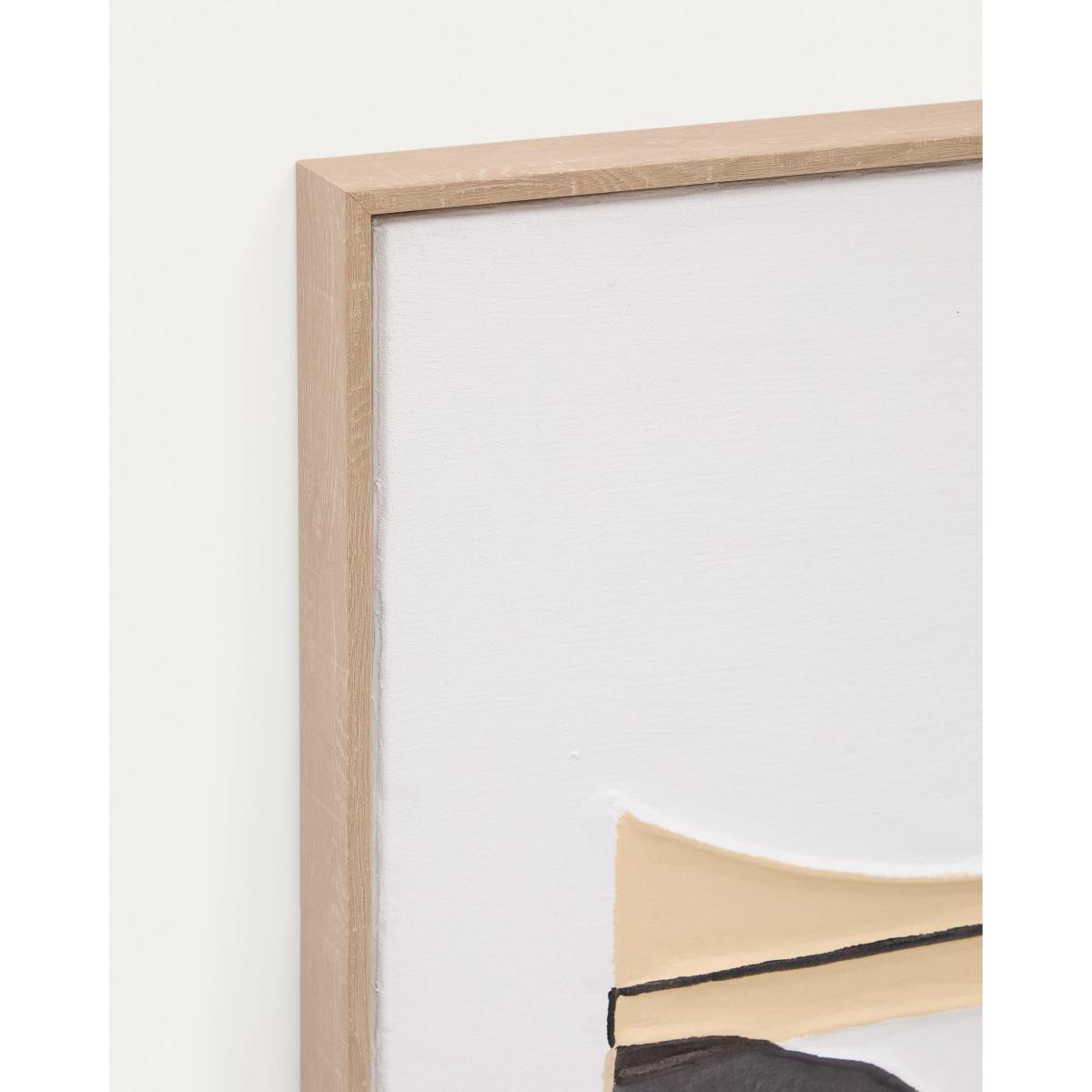 Zay picture with brown geometric shapes, 80 x 80 cm – image 2