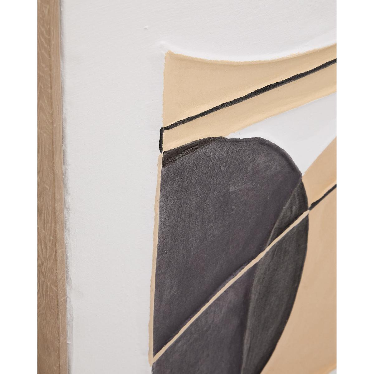 Zay picture with brown geometric shapes, 80 x 80 cm – image 3