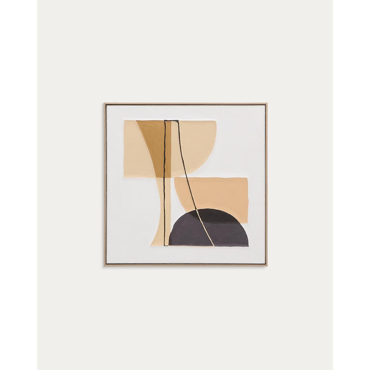 Zay picture with brown geometric shapes, 80 x 80 cm – image 4