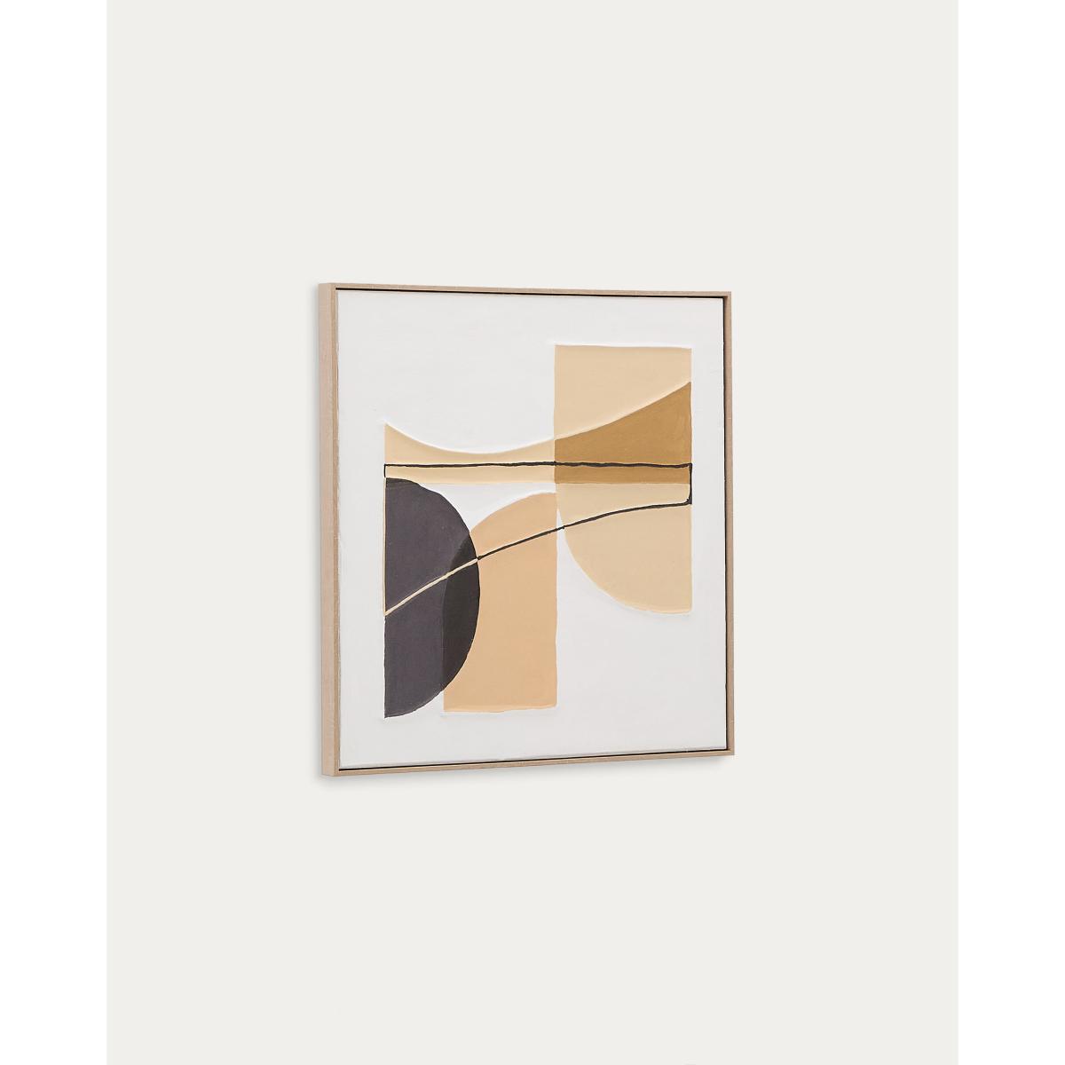 Zay picture with brown geometric shapes, 80 x 80 cm – image 6