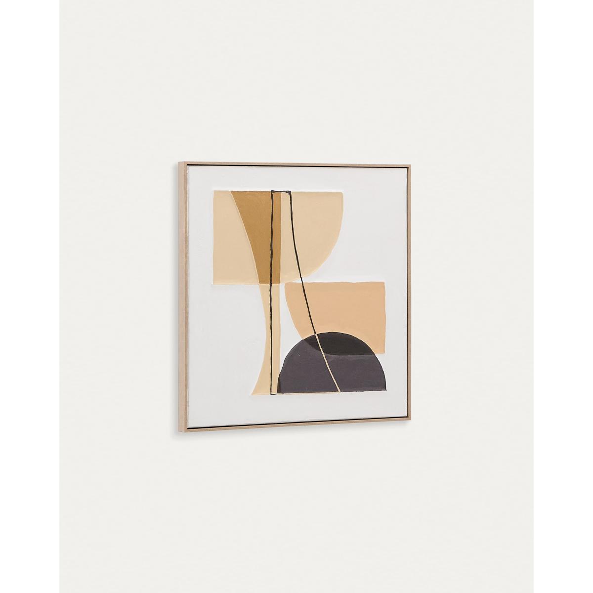 Zay picture with brown geometric shapes, 80 x 80 cm – image 7