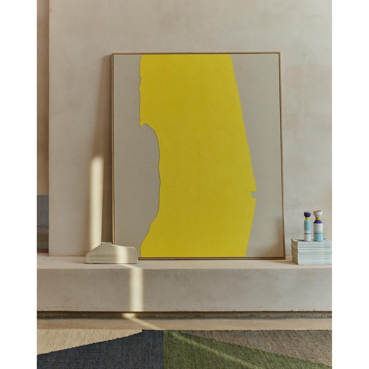 Kelta hand-painted yellow linen abstract picture 140 x 170cm – image 2