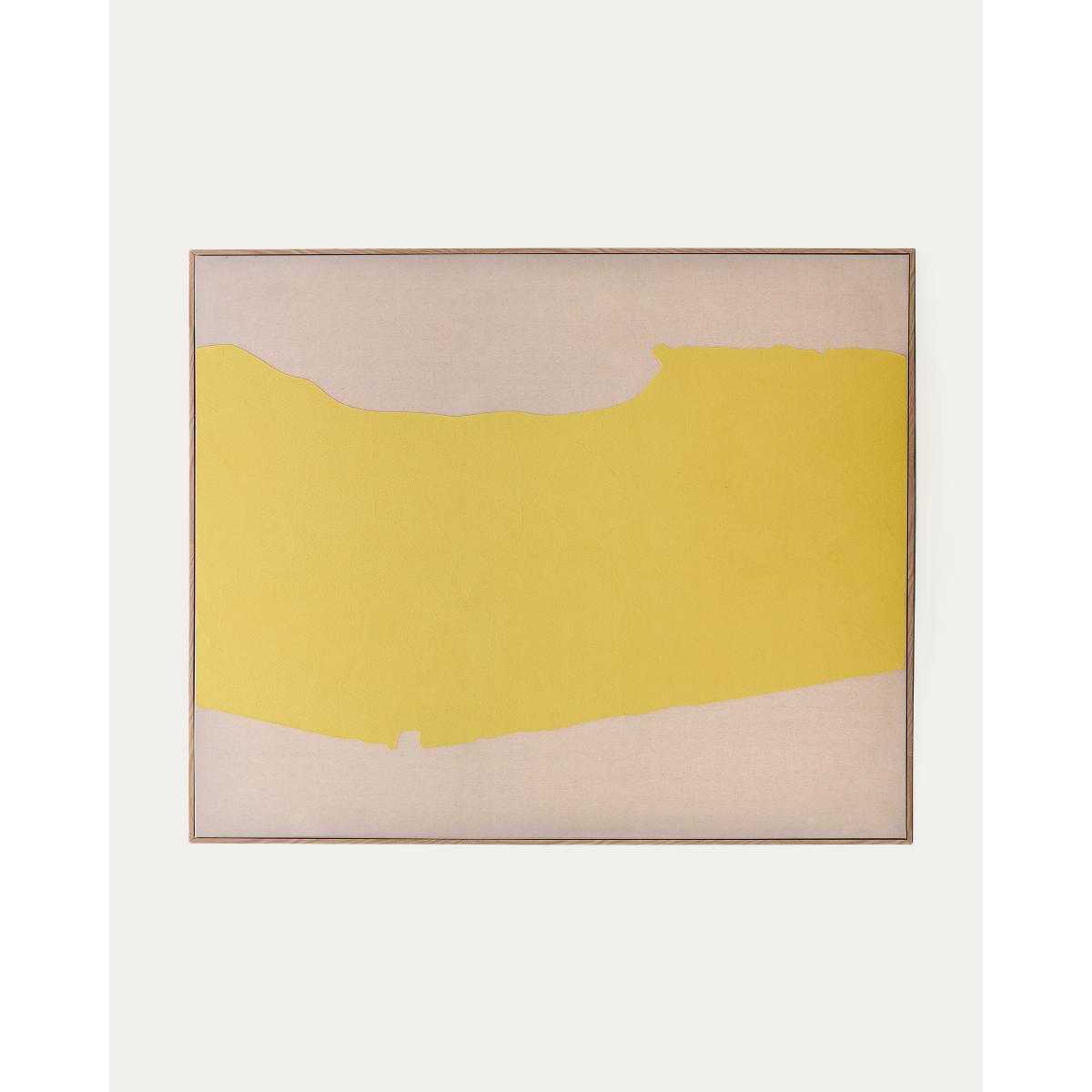 Kelta hand-painted yellow linen abstract picture 140 x 170cm – image 6