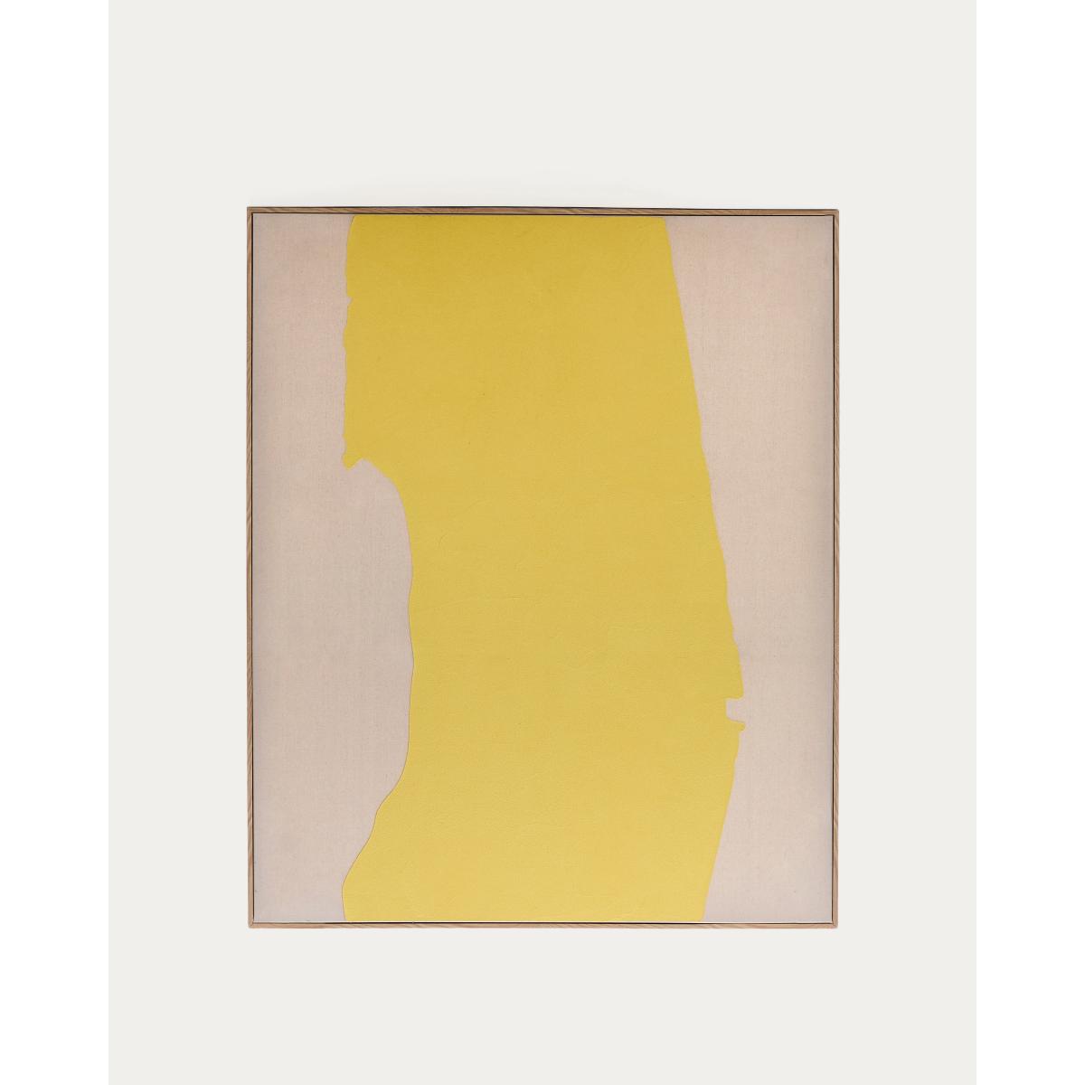 Kelta hand-painted yellow linen abstract picture 140 x 170cm – image 8