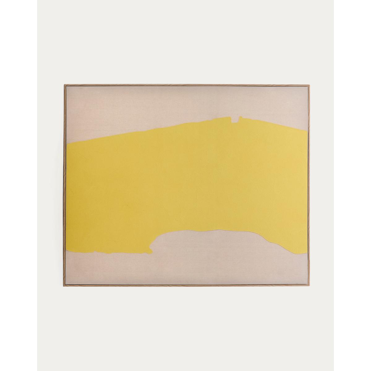 Kelta hand-painted yellow linen abstract picture 140 x 170cm – image 9