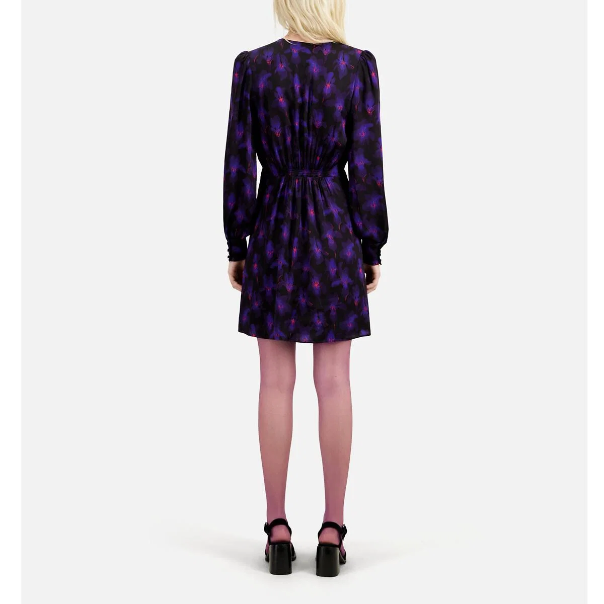 Graphic Print Mini Dress with Long Sleeves – image 3