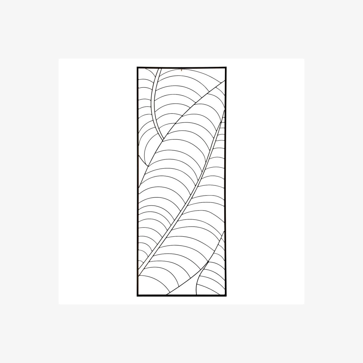 Black Metal Leaf Design Wall Art – image 1