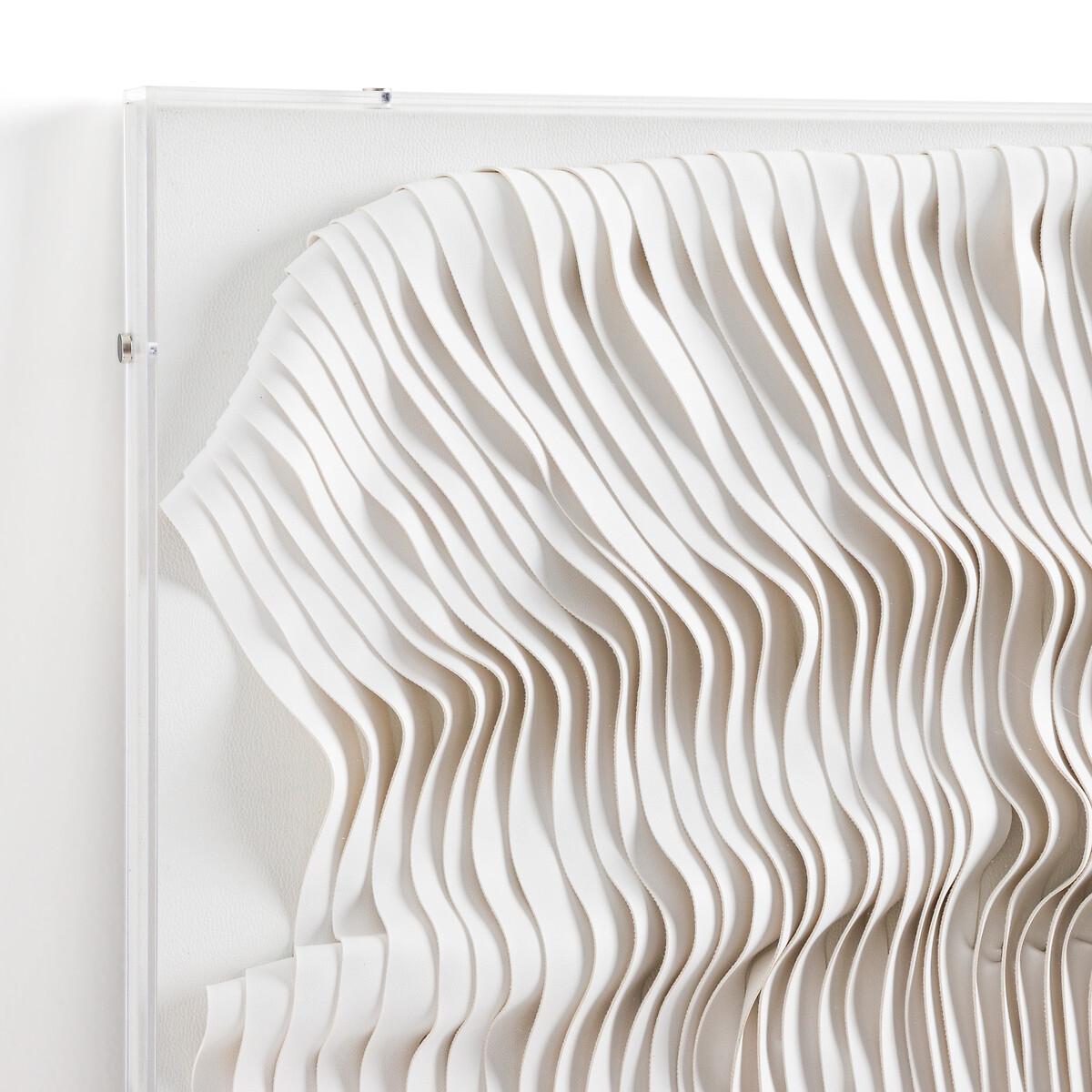 Ondor White Leather Strip Wall Art – image 3